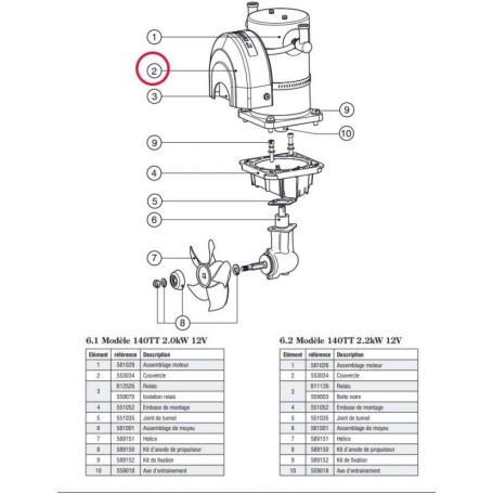 Capot de protection relais pour propulseur Lewmar 185TT 6.0 kW