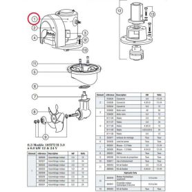 Ensemble moteur pour propulseur Lewmar 185TT 4.0kW 24V