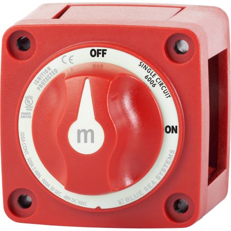 Série M Mini coupe-batterie avec bouton - Rouge