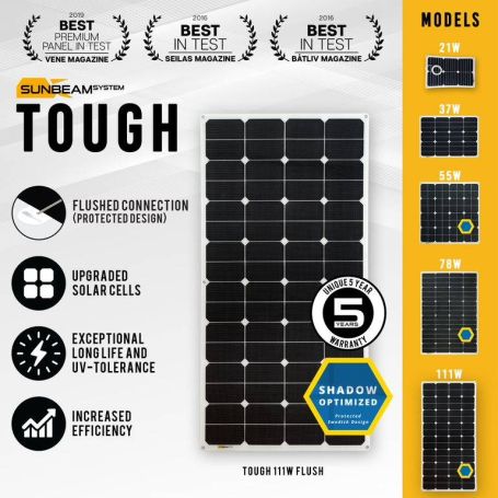Panneau solaire TOUGH + BLACK 86W Flush - 75x54 cm