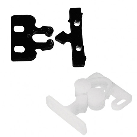 Fixation de porte 22 x 32 mm - Noir