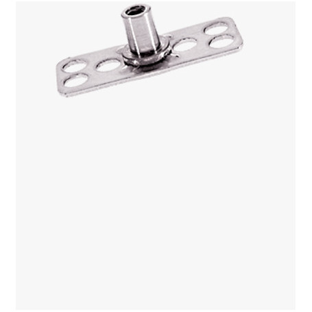 BIGHEAD F2 - Fixations avec douille taraudée rectangulaire 15x38 mm - Acier inoxydable (sachet de 10)