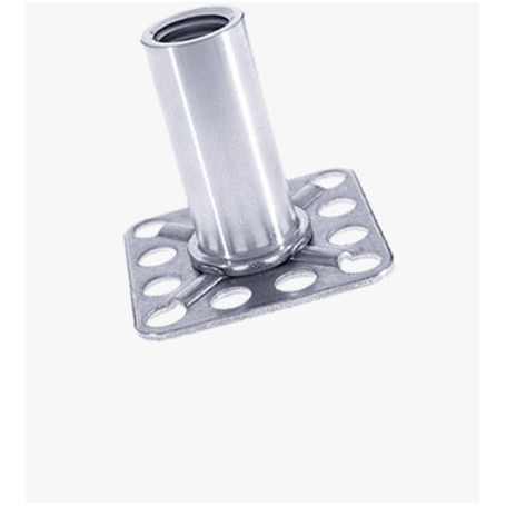 BIGHEAD F2 - Fixations avec douille taraudée tête carrée 32 x 32 mm fermé - INOX (M4x10) (sachet de 10)