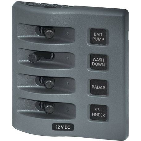 WeatherDeck® Panneau d'interrupteurs étanche 12V DC - 4 positions