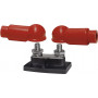 BusBar Dual Stud 3-8in avec isolateurs
