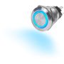 Interrupteur à bouton-poussoir LED 10A OFF-ON Bleu