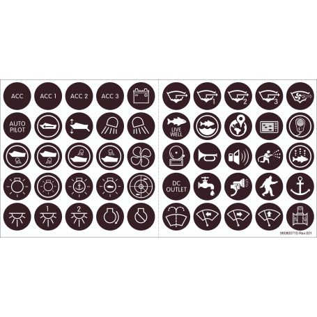 Kit d'étiquettes pour interrupteurs à bouton-poussoir (en vrac)