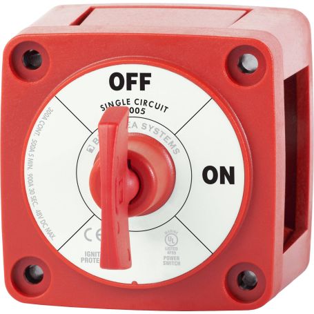 Série m Mini coupe-batterie tout ou rien avec clé - Rouge