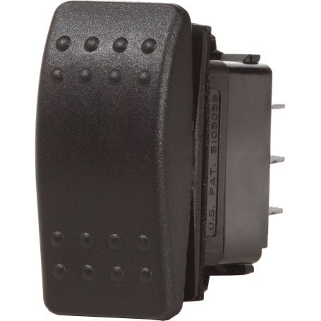 Interrupteur Contura II DPST Noir - OFF-(ON) (en vrac)