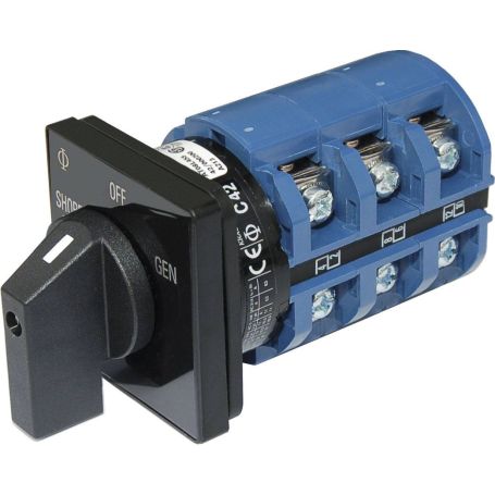 Interrupteur rotatif AC - OFF + 2 positions 240V AC 65A