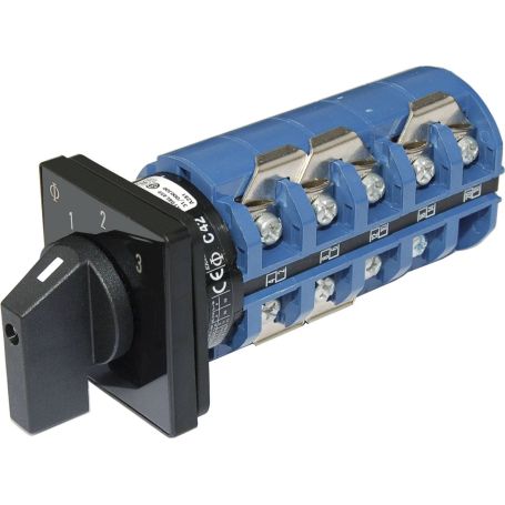 Interrupteur rotatif AC - OFF + 3 positions 240V AC 65A (en vrac)