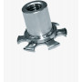 Fixations avec douille taraudée tête ronde Ø19mm fermé - Acier zingué (M8x10) x10