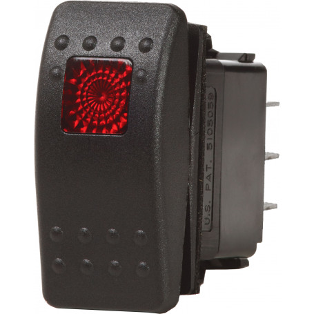 Interrupteur Contura II DPST Noir - OFF-ON (en vrac)