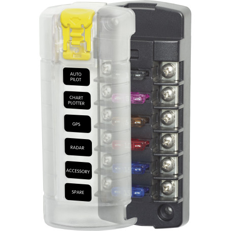 Boîtier porte-fusible à 6 circuits indépendants ST Blade Fuse Block