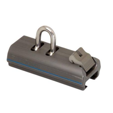 Chariot avec manille et piston pour rail en T