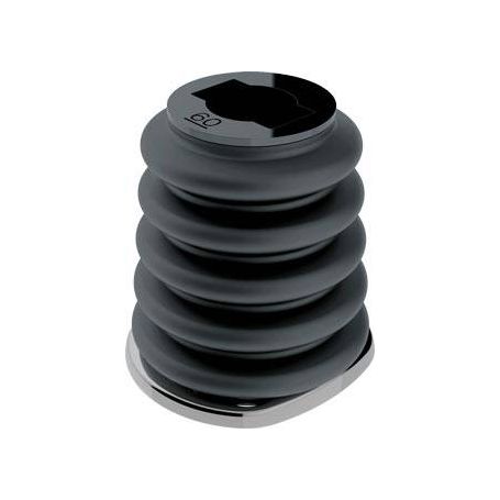 Embase cardan en caoutchouc avec pontet pour poulie 72/90 mm
