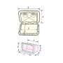 Trappe de rangement Top Line avec serrure 460 x 510 mm