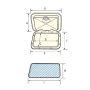 Trappe de rangement Industrial pour VHF/radio 180 x 285 mm