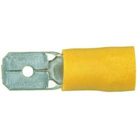 Fiche plate mâle Ø 1.5 - 2.5 mm² - 6.3mm - bleu