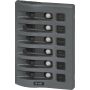 WeatherDeck® Panneau de disjoncteurs étanche 12V DC - gris 6 positions