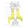 Coupelle de maintien des ressorts - Winch Ocean 50/54 ST