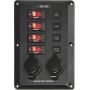 Panneau de disjoncteurs 12VDC CB 4 Positive 2 prises 12V (en vrac)