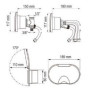Boîtier double douchette mitigeur connexion 3 tuyau 20 cm + tuyau douchette 3 m