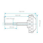 Frein de barre inox - Roue mini/maxi