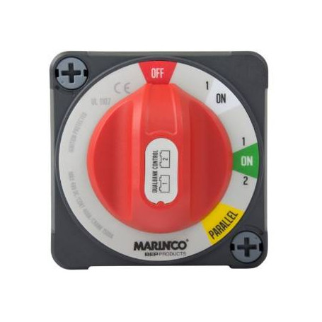 Coupleur de batterie 1, 2, 1/2, Parallèle, Off - 400A - Façade démontable