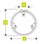 Panneau Low Profile rond_dimensions