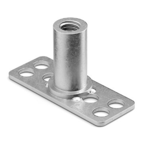 BIGHEAD F2 - Fixations avec douille taraudée rectangulaire 15x38 mm - Acier inoxydable (M8x10) (sachet de 10)