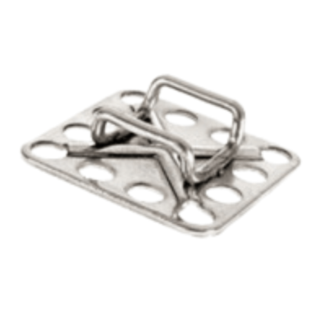 BIGHEAD - Lot de 10 Fixations avec porte-câble tête carrée - INOX