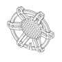 Grille sport blanche pour haut-parleurs et tweeters M100