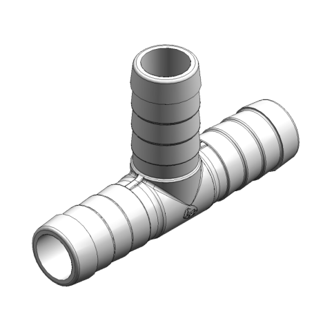 Raccord en T 3 x 3/4'' pour tuyau flexible 3/4'' (en vrac)