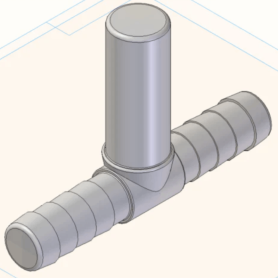 Raccord en T 2 x 1/2'' et 1 x 15 mm pour tuyaux flexibles 1/2'' (en vrac)