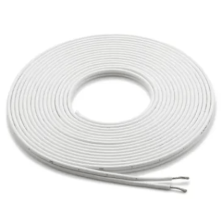 Câble d'enceinte à conducteur parallèle blanc - 12 AWG, 380'. Vendu au mètre.