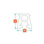 Rail auto-porté Ocean / NTR T2 - 1m