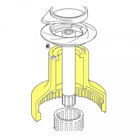 Poupée pour winch Ocean 30ST - chrome