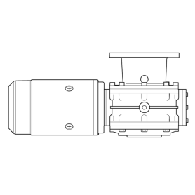Motoréducteur V10 - 400V 5.5kW avec frein