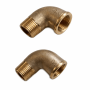 corrosion resistant brass 90° M.F. elbow 1"