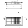 Grille de ventilation à 4 voies en aluminium - 100 x 250 - Noire