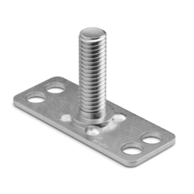 BIGHEAD M1 - Fixations avec goujon fileté tête rectangulaire 15x38 mm - INOX (M5x25) (sachet de 10)