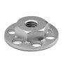 Fixations avec écrou tête ronde Ø23mm ouvert - Acier zingué (6mm) x10