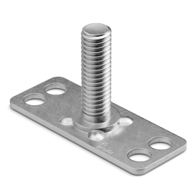 M1 - Fixations avec goujon fileté rectangulaire - Acier zingué (B38-M6x20) (sachet de 10)