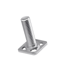 BIGHEAD M1 - Fixations avec goujon fileté tête carrée 15x15mm - INOX (M4x12) (sachet de 10)