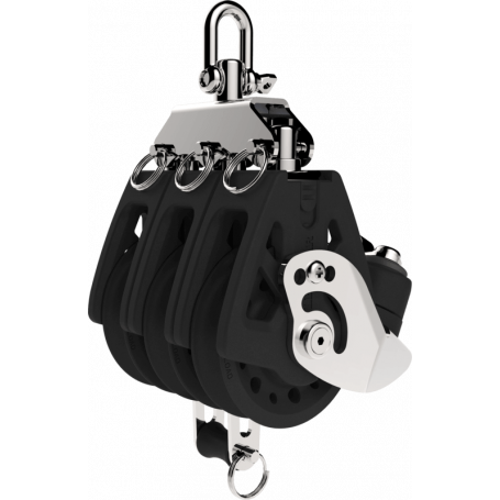 Poulie Synchro triple ringot & taquet - 72 mm