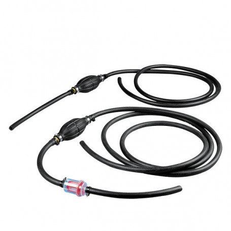 Poire d'amorçage Ø45 mm avec tuyau caoutchouc Ø8 mm L.2 m - filtre non-inclus