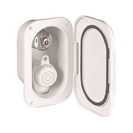 Boîtier double douchette mitigeur connexion 3 tuyaux 20 cm + tuyau douchette 3 m