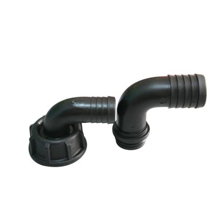 Set de 2 embouts coudés, Ø20 mm et Ø25 mm fileté
