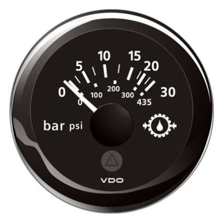 Indicateur de pression d'huile de transmission 30 bar - Ø 52 mm - Viewline